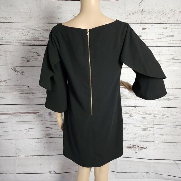 Cynthia Steffe Black Tiered Sleeve Dress 6 EUC - Picture 3 of 4